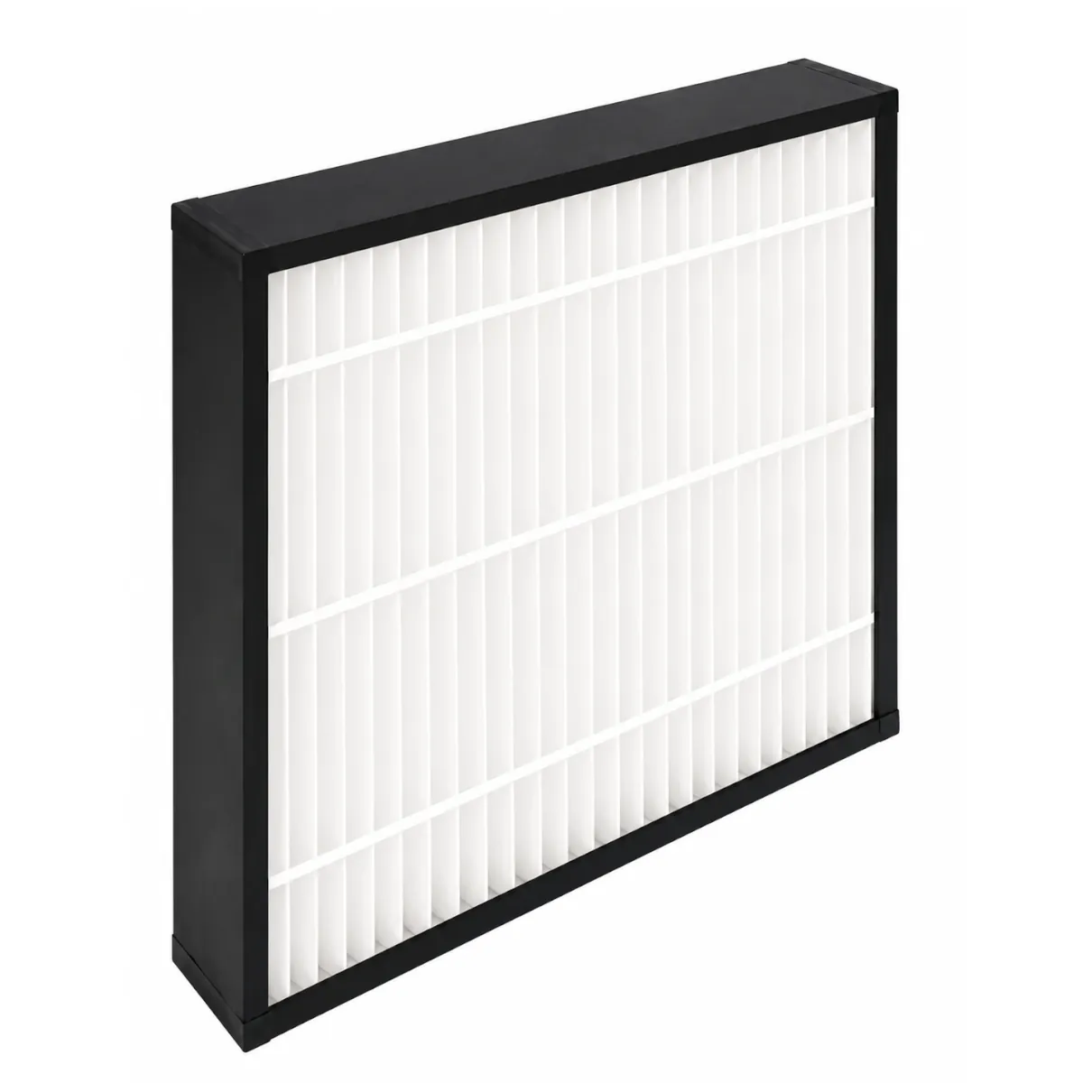 Plastic frame pleated air filter for HVAC and ventilation systems