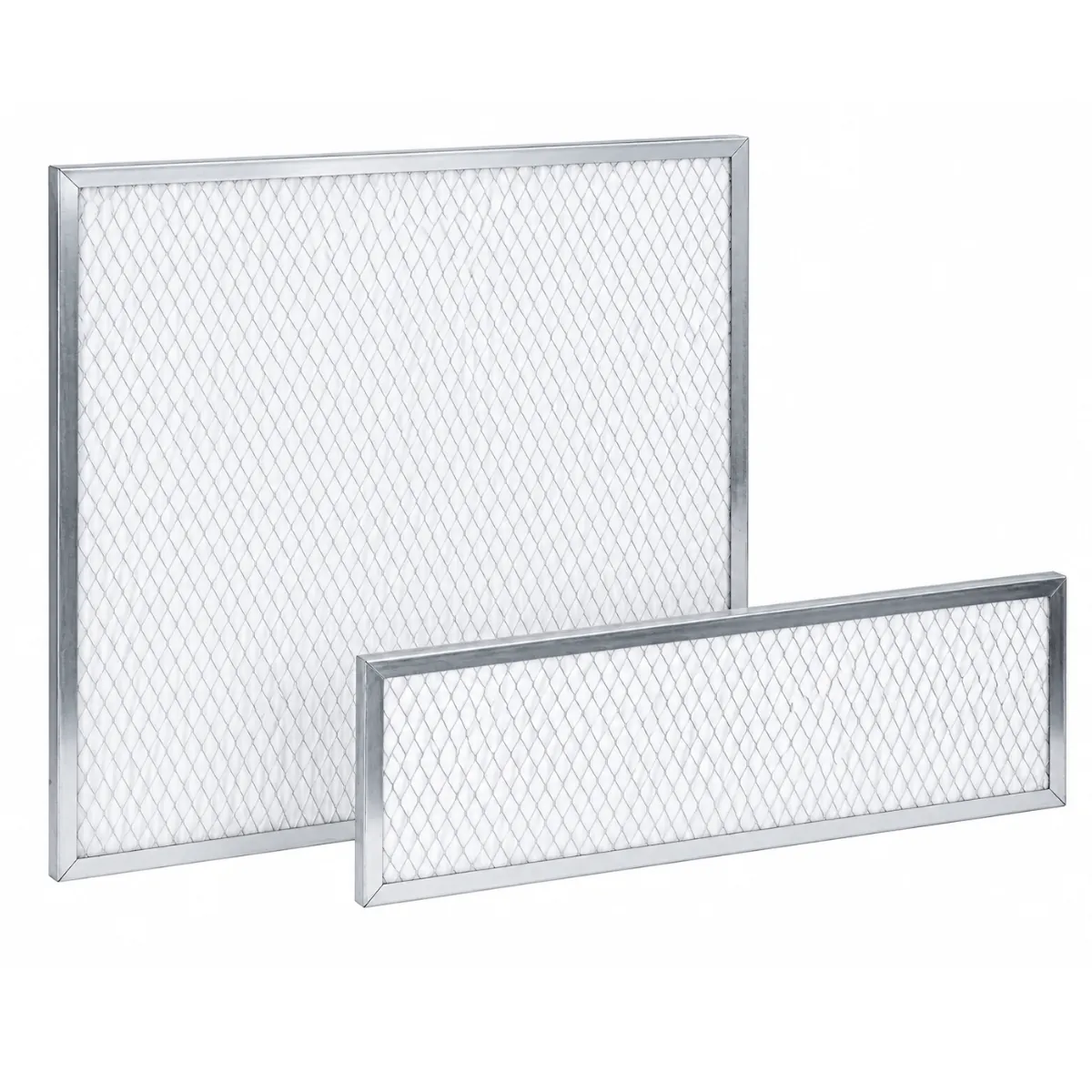 Synthetic fan coil air filter for HVAC and ventilation systems