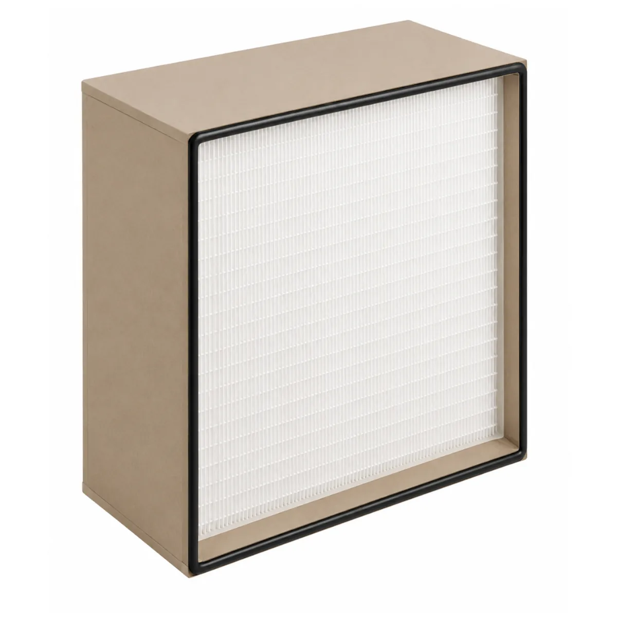 Deep pleat filter with MDF frame for HVAC systems and high efficiency air filtration applications