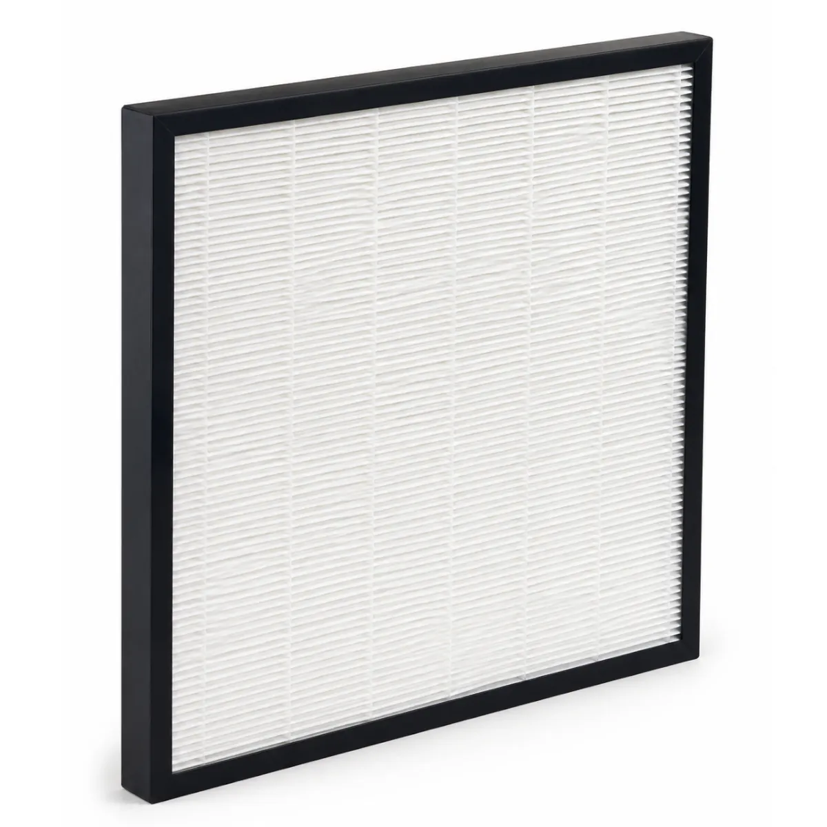 Mini pleat panel filter with plastic frame for HVAC systems and fine dust filtration applications