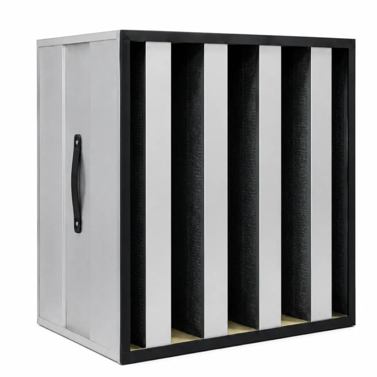 Activated Carbon W Type Compact Filter for HVAC systems – High-capacity gas phase filtration for odor removal, VOC control and molecular air purification.
