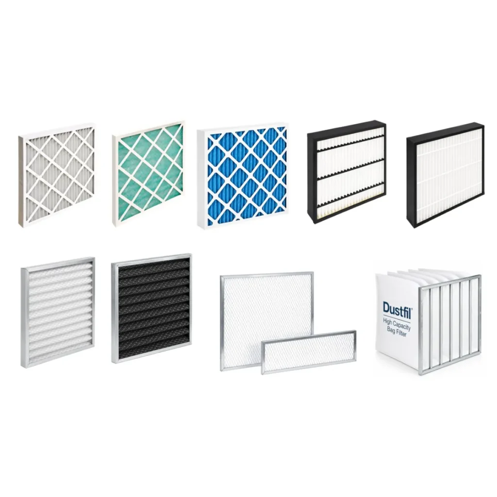Coarse air filters for HVAC systems and industrial ventilation applications