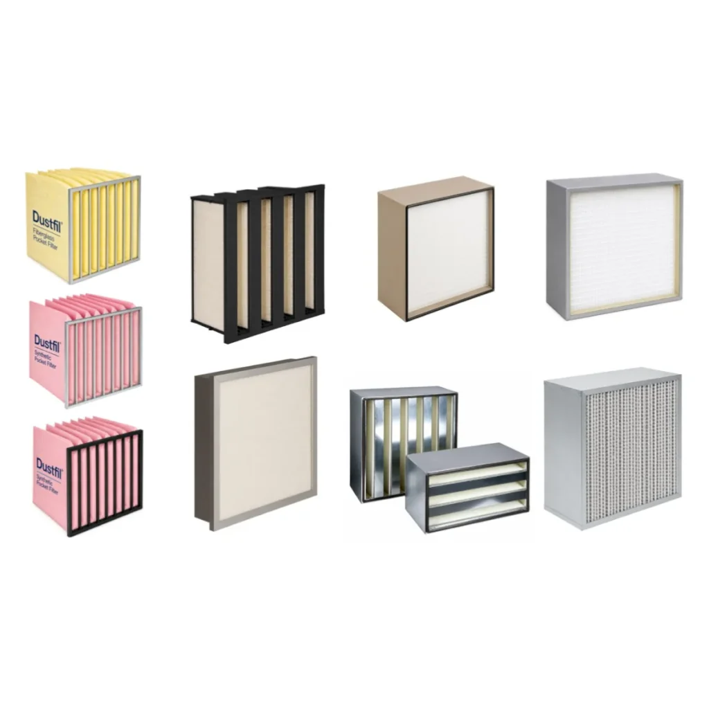 Fine dust air filters for HVAC systems and industrial air filtration