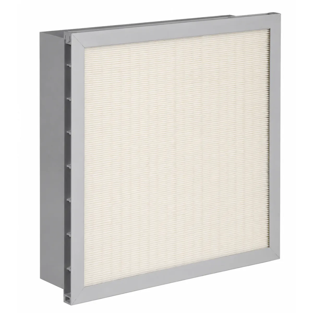 Rigid filter with plastic frame for HVAC systems and fine dust filtration applications